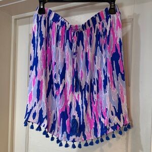 Lilly Pulitzer Pink and Blue Patterned Skirt